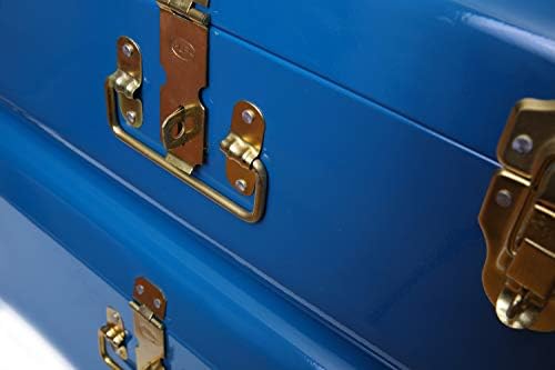 Набор от багажников Zanzer - Хранилище в ретро стил с Дръжки и ключалки със златна тапицерия - Компактен Органайзер