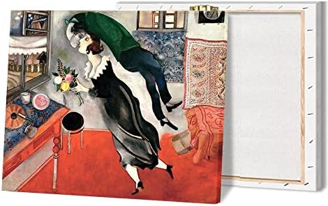 Марк Шагал Целувка за Рожден Ден, Годишнина, Ретро Плакат с принтом, Реколта живопис, Пръстови Отпечатъци, Стенни