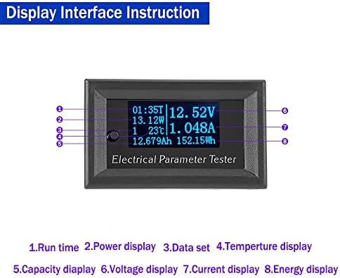 Електромера на променливо напрежение, Цифров LCD Волтметър с голям екран, Цифрова Измерване на Ток, Напрежение