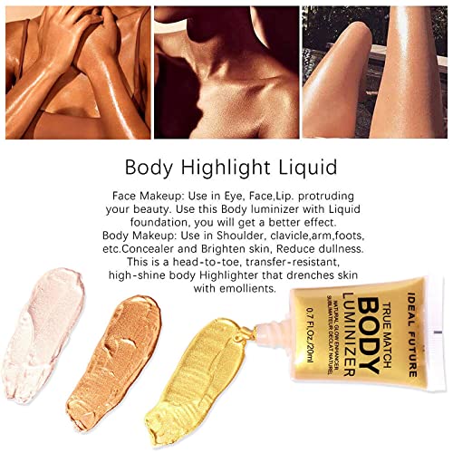 Грим Highlight Body Glow Хайлайтер За Лице Smooth Liquid И Течната Основа За грим Body B Base Makeup