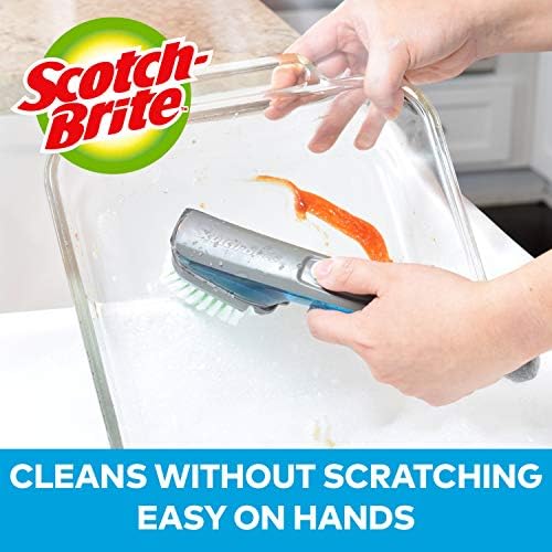 Scotch-Brite Advanced Soap Control Четка за миене на съдове, Антибактериална * Четка-дюза за миене на съдове с дозатор