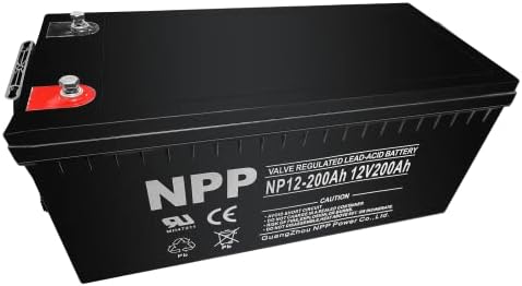 Слънчевата батерия 12V AGM NP12-200Ah (4 бр) Акумулаторна батерия 12V 200Ah AGM, батерия дълбоко цикъл UB4D USB12200 за къмпинг,