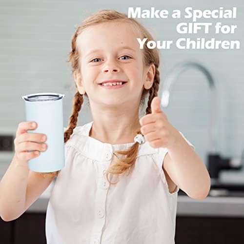 Чаши за сублимация Vesici, Директни Чаши за Сублимация обем 12 унции, Пътна Чаша за деца от Неръждаема Стомана
