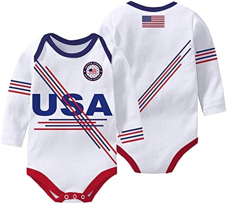 Dizi Team USA световното Първенство по футбол сред спортисти в Съединените Щати Комплект от Джърси За новородени Боди за