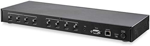 StarTech.com матричен превключвател HDMI 4x4 с управление на аудио и Ethernet - Видео 4K 60Hz - Сплитер HDMI 2.0 за монтиране