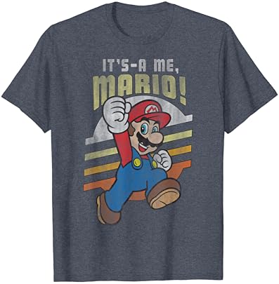 Супер Марио Е - това съм аз, Марио! Тениска с Потертым Плакат