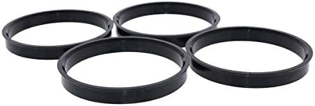 DPAccessories H78-7256-PC Черни пръстени за центриране на главината от поликарбонат от 78 мм до 72,56 мм - 4 опаковки