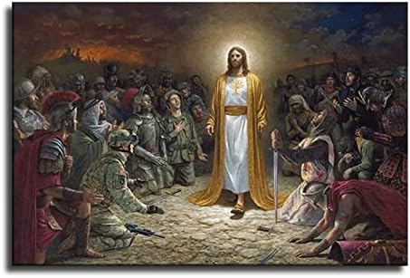 Проповед за войници Свети Религиозен християнски Арт Плакат на Платно Офис Плакат Картина на Стенно Изкуство Премия Оформяне