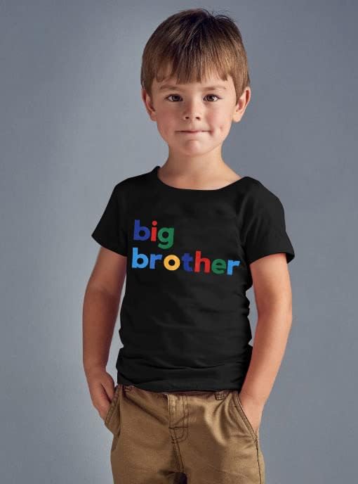 Тениска Big brother за малки момчета, Повишена в длъжност преди обявяването на биг брадър, Памучен Тениска Big Bro с Къс