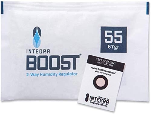 Integra Boost 55% относителна влажност на въздуха - 67 Грама двустранен контрол на влажност, Малки Humidors, еднократна