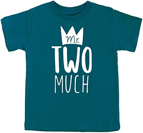 Момчетата на 2-ри Рожден Ден Mr Two Much Crown Риза за рождения Ден Картина на Добра Екипировка