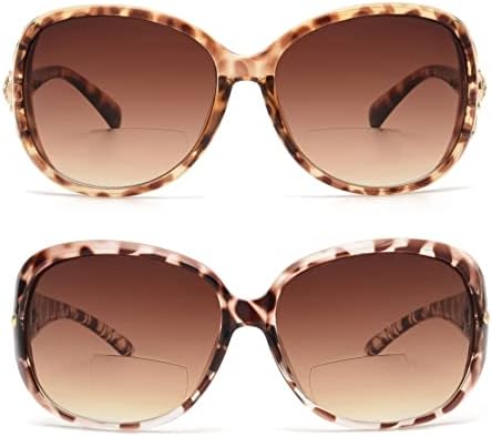 JM Класически Бифокални Очила за Четене Очилата за Четене за Жени Със Защита от ултравиолетови лъчи На Открито