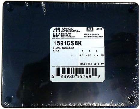 Проектната скоростна Hammond 1591GSBK ABS Черна 4,8 x 3,7 x 1,4