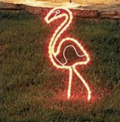 Flamingo - 24-Инчов Тропически Розово Фламинго С Осветление - Light Outdoor Yard Art