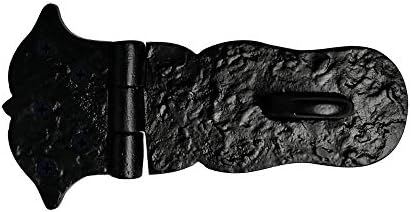 Сверхпрочный болт и скоба от ковано желязо Akatva Aldan Премиум-клас 154 mm x 78 mm x 28 mm - Защитен болт с черно