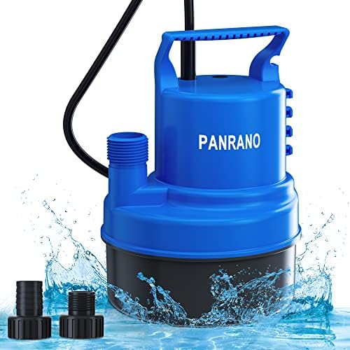 Преносим Водоотливный помпа PANRANO Потопяема, капацитет 1/3 с. л., за да се наводни мазето на къща и градина