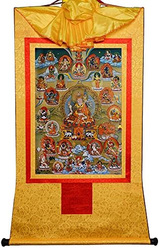 Гандханра Гуру-Свети Падмасамбхава и Божества училище Ньингма, Тибетски живопис Тханка, Будистка Брокат Тханка, Гоблен на