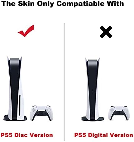 Стикер на корицата за конзолата PS5 Disc Edition и безжични контролери, Пълен Комплект Защитно Покритие, Vinyl