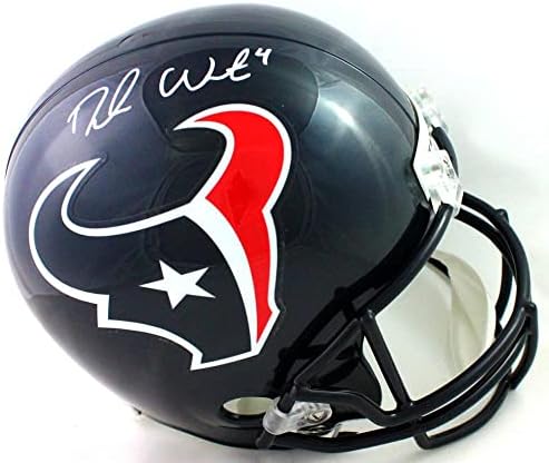 Голям шлем Хюстън Texans с автограф Дешона Уотсън - JSA Auth W * Бял - Каски NFL с автограф