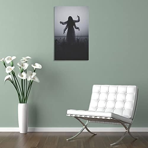 Плакат с готик момиче, Изкуство тъмни на ужасите, е черно-бяла ретро, с Много интересни Художествени Плакати (7) Художествени