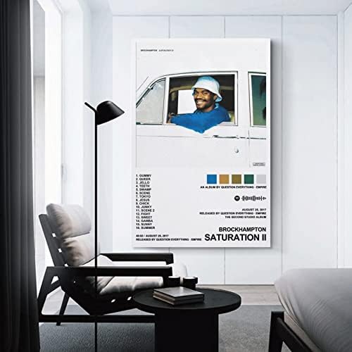 OBICK Brockhampton – Насищане II Платно Плакати Стенен Артистичен Интериор на Стаята Украса Спални Без рамка-style12x18