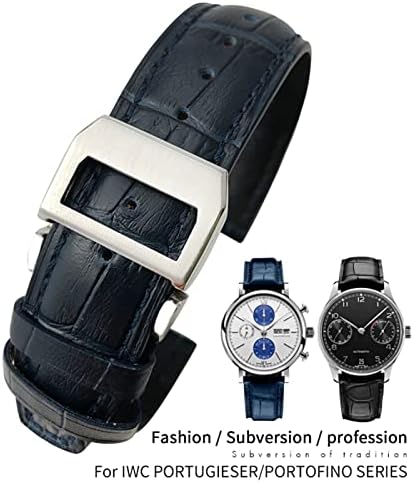Каишка за часовник от телешка кожа EKSIL 20 мм и 21 мм, 22 мм, Взаимозаменяеми каишка за часовник IWC Portugieser Porotfino
