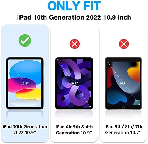 Калъф BATYUE за iPad на 10-то поколение 10,9 , в пълен размер, Калъф за предпазване от падане с защитно фолио за