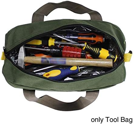 Холщовая Чанта за инструменти EMVANV, Тежкотоварни Чанта За съхранение на инструменти с Широко Гърло, Чанта-тоут Голям Капацитет