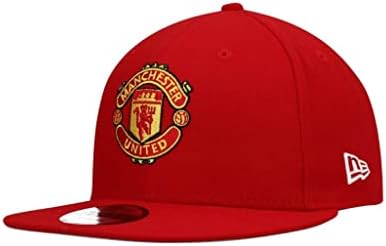 Нова Ера в Манчестър Юнайтед 9FIFTY бейзболна шапка с плосък Козирка възстановяване на предишното положение Червен Цвят