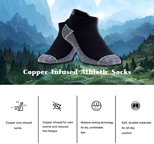 Чорапи за глезените с мед, импрегнирана Kodal с контрол на миризмата, отводящие влага за подобряване на комфорта и здравето