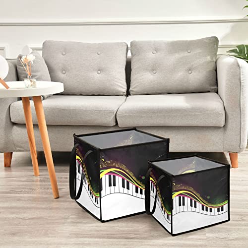 Черна Кутия За Съхранение на Пиано Музика, Сгъваема Кошница За Съхранение на Играчки, Кубическая Кошница за Дрехи,