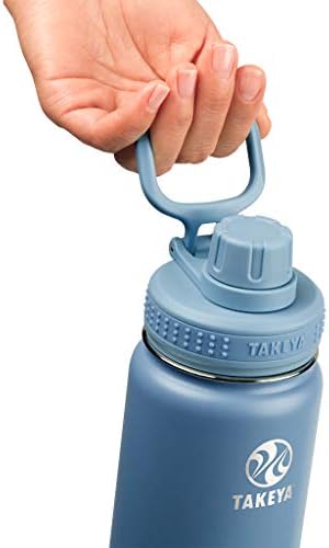 Случайна бутилка за вода Takeya Actives от неръждаема стомана с капак-улей, 18 мл, Midnight Blue & Actives Изолирано