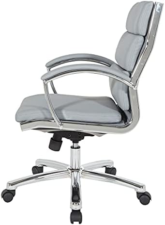 Офис стол за ръководители на серията Star Office FL изкуствена кожа със средна облегалка, с подплатени облегалки
