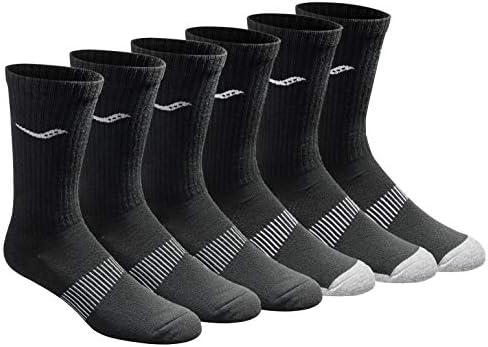 Saucony мъжки Многослойни Окото Вентилирани чорапи Comfort Fit Performance Crew Socks