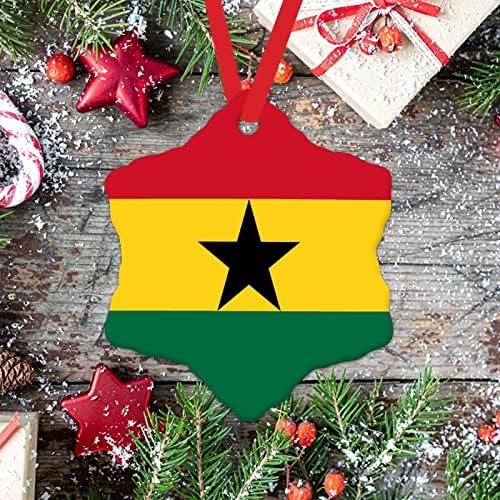 Гана Керамични Коледна Украса Флаг Гана Коледна Украса Национален Флаг Сувенир На Страната На Градския Подарък
