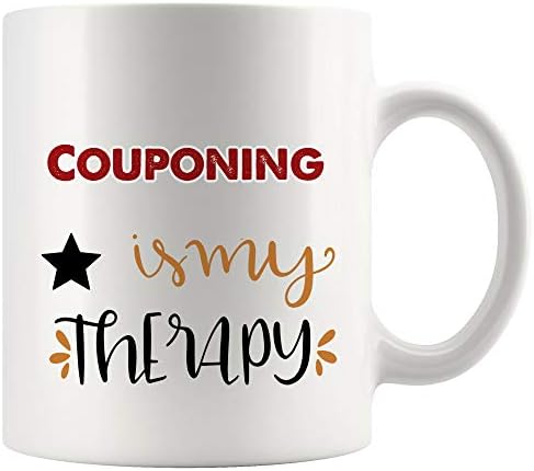 My Therapy Is Couponing Mug Чашата за Кафе, на Чаени Чаши, Подарък | Направи ме Щастлива, Дете, Деца, Купонер,