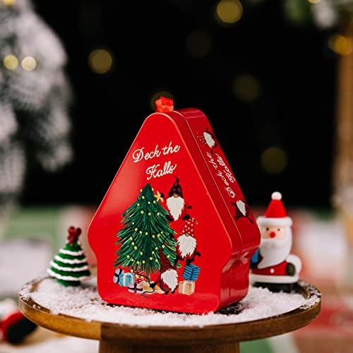 #7pOq43 Лидице Кутия с Анимационни Принтом, Коледа, Детска Подарък Кутия, Коледни Кутии за Бонбони, Детски Подаръчни Кутии, Консервени кутии