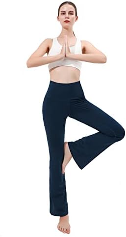 Дамски Панталони за йога Rosemmetti с Дълбоко деколте, Панталони-клеш с Висока талия, Панталони за йога с контрол на корема