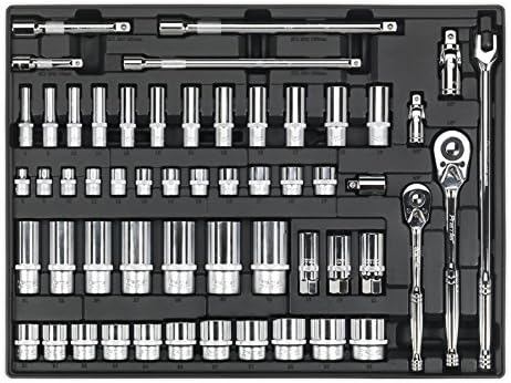 Тава за инструменти Sealey TBT31 с набор от дюзи 55 бр. 3/8 и 1/2Sq Drive