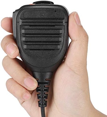 Tangxi Ръчен Високоговорител Микрофон, Раменна микрофон, 3,5 мм ПР Преносима Радиостанция Радио Говорител Микрофон за YAESU FT1D