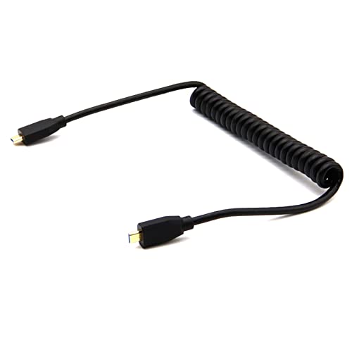 Спирален кабел LOKEKE 8K Micro HDMI Type D с Версия 2.1, Позлатен кабел, Micro HDMI, Micro HDMI мъж към мъж, 8K @