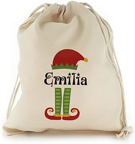 Индивидуална чанта Hairyworm с принтом Коледни чорапогащник Елф, Множество, Коледна чанта от съвсем малък име