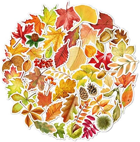 55 бр Есенни Етикети на Деня на Благодарността с Фин Есенното Кленов Лист на Едро за Scrapbooking, Стенен Детски Изделия,