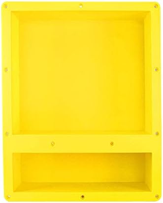 Двоен рафт за душ-ниша Suteck 16 x 20 - Жълтата Правоъгълна Душ Ниша във формата на Куб, Готова за полагане на плочки, Ниша