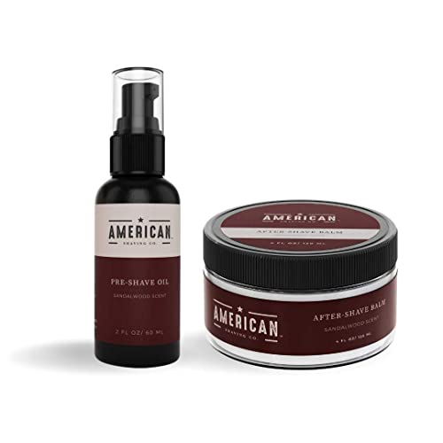 American Shaving Co. Балсам за след бръснене с аромат на сандалово дърво и Набор от масла преди бритьем - Мъжко