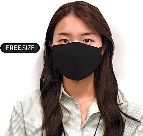KN FLAX [40 опаковки] KF94 - Защитна маска за лице за възрастен (черна) [Произведено в Корея] [40 броя в индивидуална