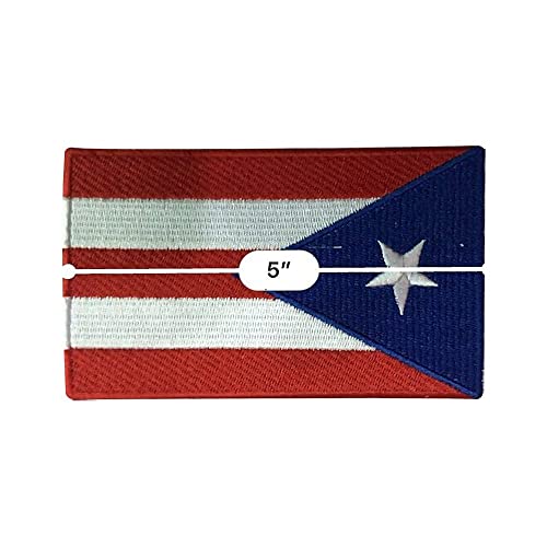 Универсален Флаг Пуерто-Рико, Нашивка, Бродирани Желязо Нашивке, Зашит До Леко Националния гербу (2,51,5 инча)
