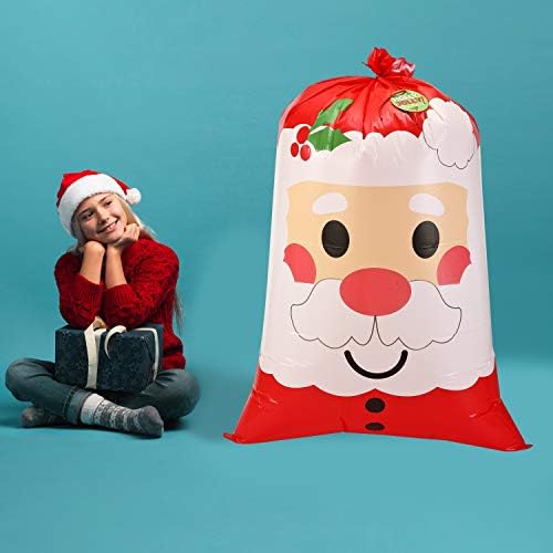 JOYIN 3 бр., Гигантски Празничен Подарък пакет Дядо Коледа 56 x 36 с подарочными бирками за Коледните празници, за Връчване на подаръци, Празнични подаръци, Гигантски Под?