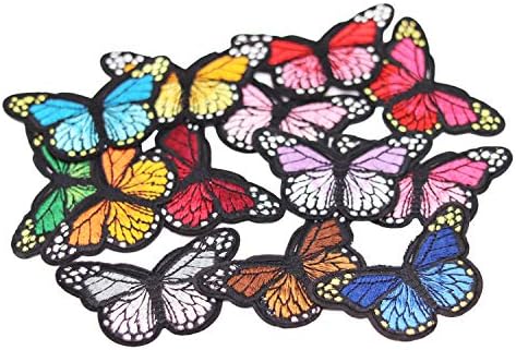13 бр. Многоцветни ивици с пеперуди, бродирани аппликацией с мотив, Бижута с Различни Размери, Sew-ленти за Поръчка,