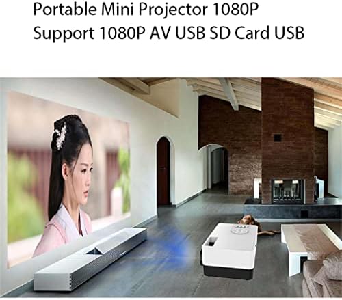 Мини-Домашен Проектор HGVVNM Поддържа 1080P USB AV SD карта USB Преносим Проектор